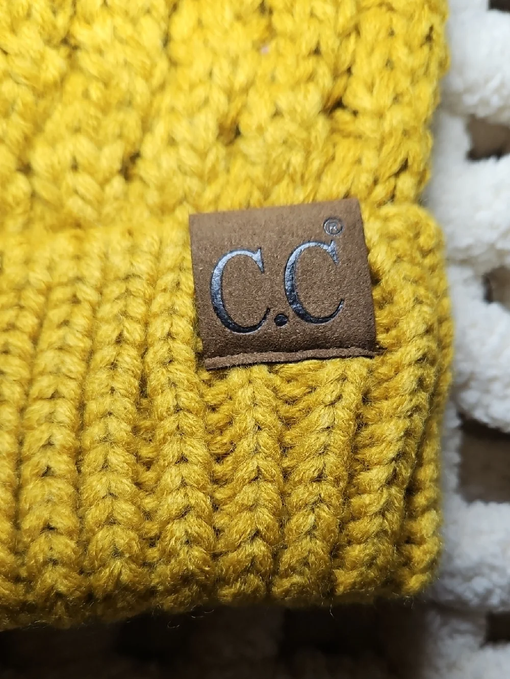C.C Beanie Kids Toddler Youth Double Pompom Knit Hat New Mustard Yellow